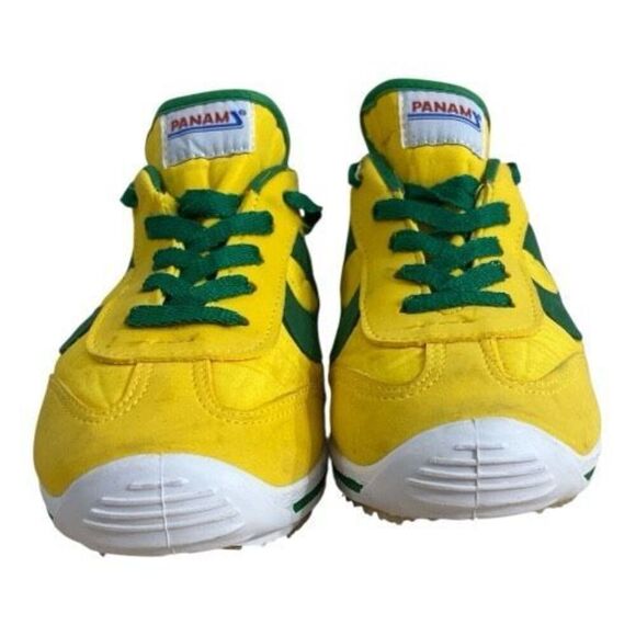 PANAM Made in Mexico Hand Crafted Vintage Sneakers Yellow Green Women Size 6.5 - Picture 3 of 13